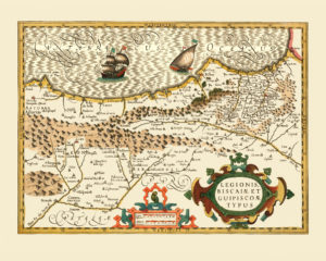 northern spain antique map reproduction
