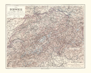 switzerland antique map reproduction