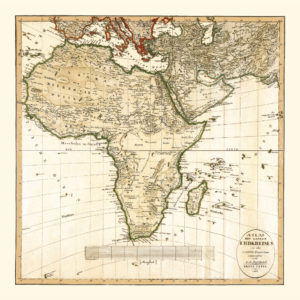 africa vintage map poster