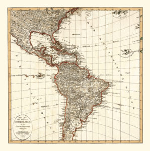 america vintage map poster