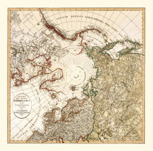 arctic vintage map reproduction