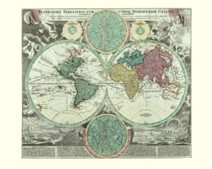 beautiful world map poster