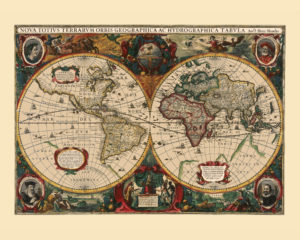 old world map poster