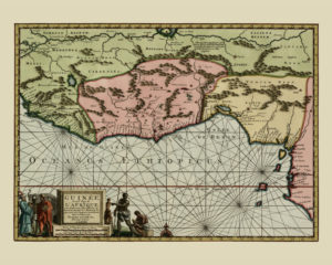 gulf of guinea vintage map